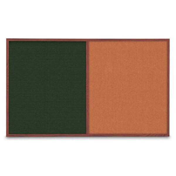 Enclosed Corkboard, 3 Door, 96"x48", 4" Fra